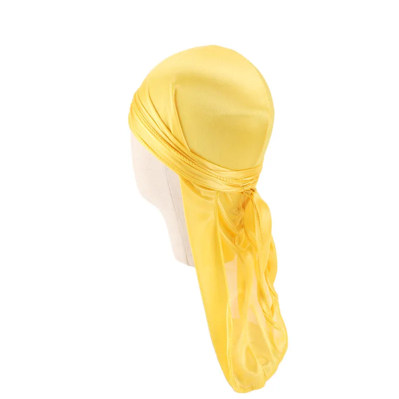 Детская шелковистая бандана Durags тюрбан шапка для мальчиков шелковая шапочка с