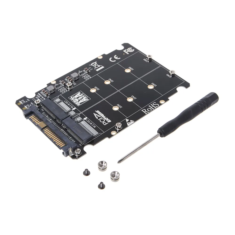 2 в 1 м. NVMe SATA Bus NGFF SSD PCI e U.2 SFF 8639 адаптер PCIe M2 конвертер настольный