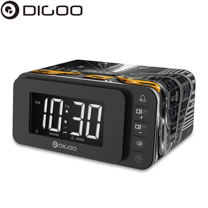 Digoo умный дом DG FR8888 Multi Функция цифровой сигнализации Clo ck с FM радио Динамик памяти