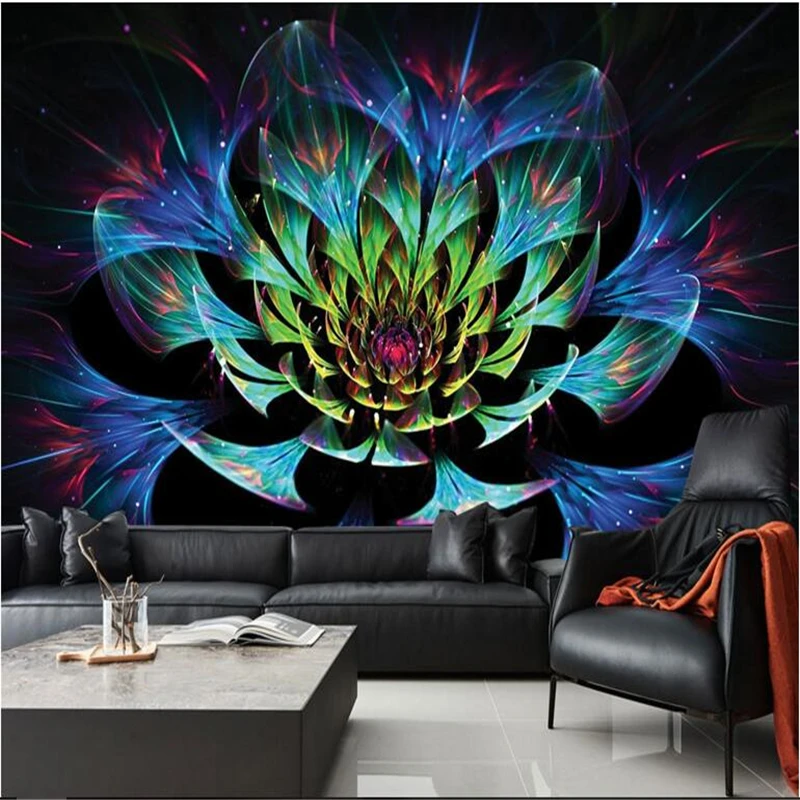 Обои большие обои ослепительные цветы журнальный столик рабочий стол дизайн