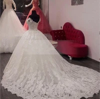 plus size full lace luxury wedding dresses robe de mariage mid east vestido de noiva princess lace wedding dress bridal gown