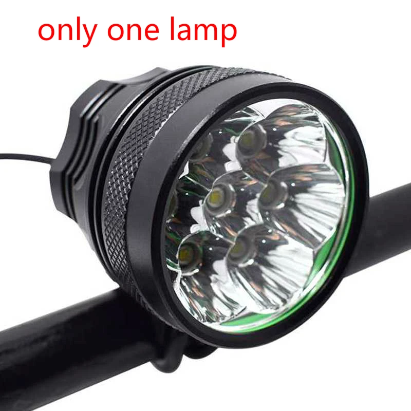only lamp Водонепроницаемый 10000лм велосипедный светильник s передняя фара 7* T6 светодиодный велосипедный светильник вспышка светильник для велосипеда головной светильник велосипедный светильник аксессуары - Цвет: only lamp