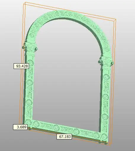 Рамка 3D модель в формате STL ЧПУ резьба гравировка маршрутизатор рельефный Artcam Aspire
