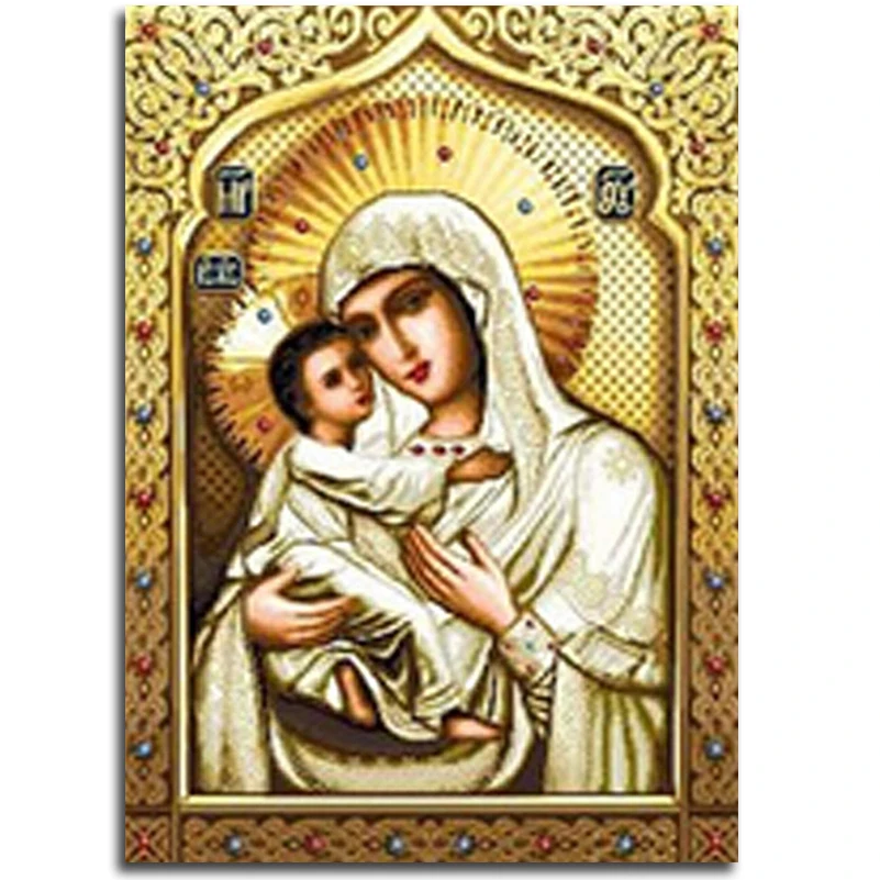 Набор для вышивки ортодоксальная алмазная живопись Мадонна и детское хобби