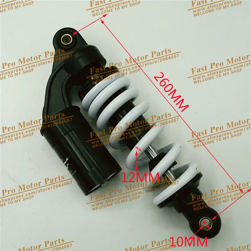 Высокопроизводительный Регулируемый амортизирующий Задний амортизатор 260