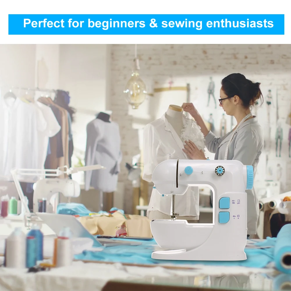 Швейная машина с двумя скоростями Настольная Регулируемая швейная двойной нитью