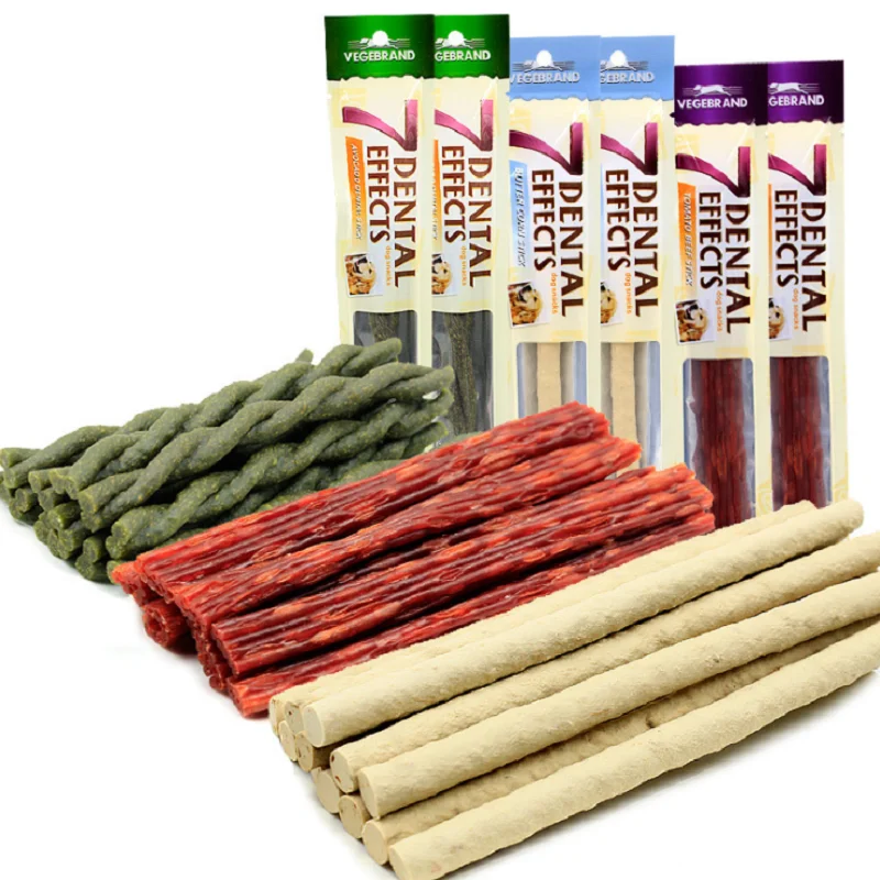 Собака закуски 3 вкуса чистые зубы палка свежий материал Кукуруза говядина