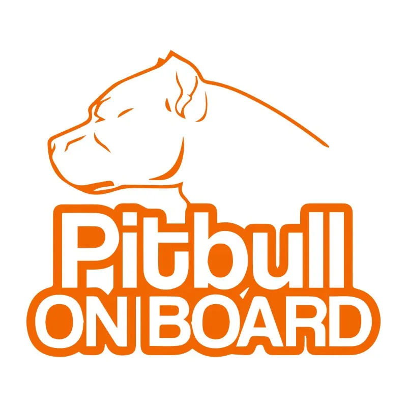 Автомобильные наклейки s 16 см* 13,9 см Pitbull на доске, автомобильные наклейки на мотоциклы, светоотражающие наклейки для автомобиля, купить 2, сохранить половину пользовательских стикеров - Название цвета: Orange