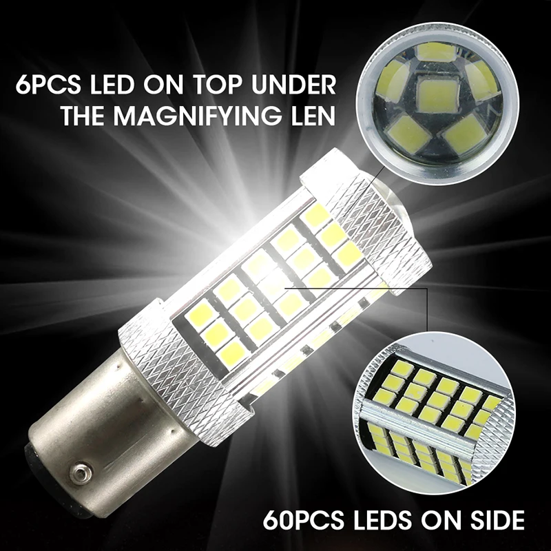 Hlxg 2 шт. P21/5 Вт Bay15d светодиодный 12 V автомобильный 1157 66 SMD 5635 Автомобильные стоп
