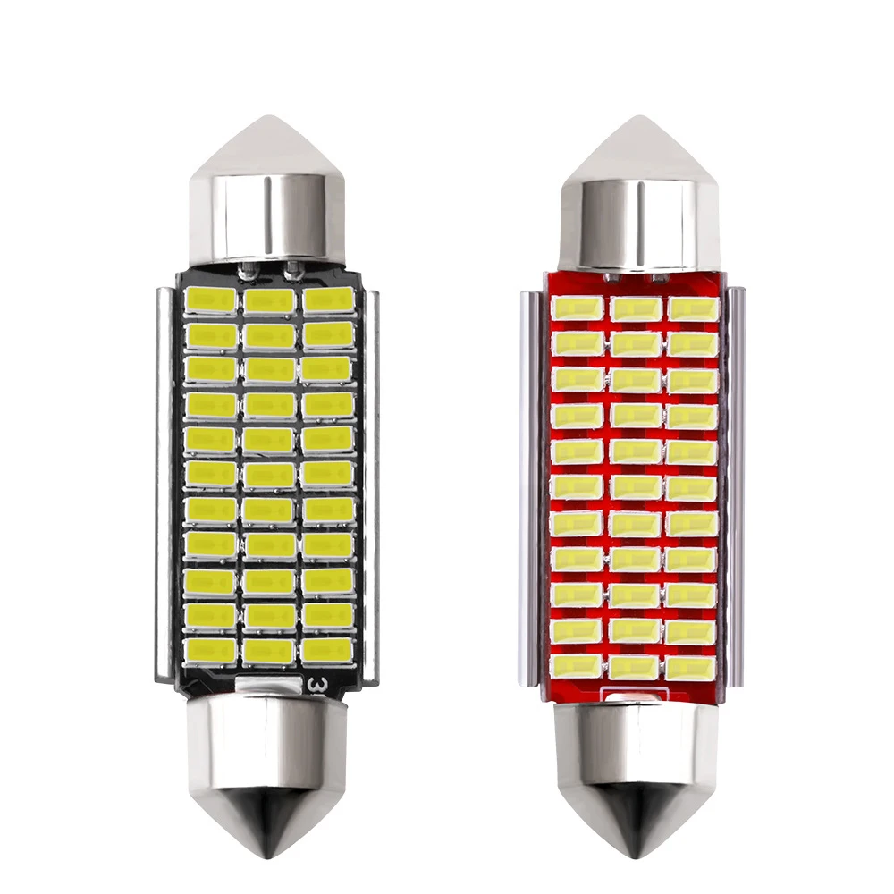 2 шт. 31 мм 36 39 42 C5W C10W супер яркий 4014SMD Автомобильный светодиодный фестон чтение