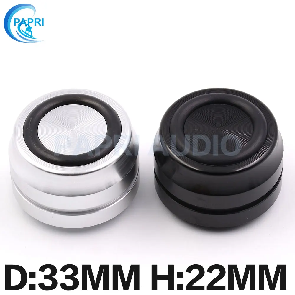 

PAPRI 4PCS 33*22mm Feet Speaker Aluminum Alloy Amplifier Stand Spikes DISCS Turntable CD Player Computer DAC Machine Base Feet