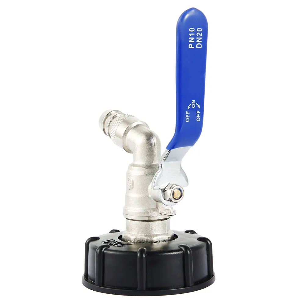 3/" IBC бак адаптер шариковый выход кран пищевой дренажный адаптер общий тонн шаровой клапан дождевой воды контейнер латунный кран клапан