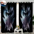 Занавески на окна в гостиную с 3D-принтом Инь и Ян