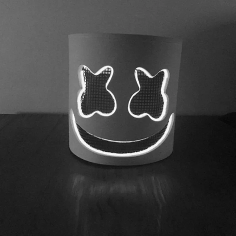 Светодиодный светящийся Marshmello DJ маски вечеринка Хэллоуин бар Музыка Косплей