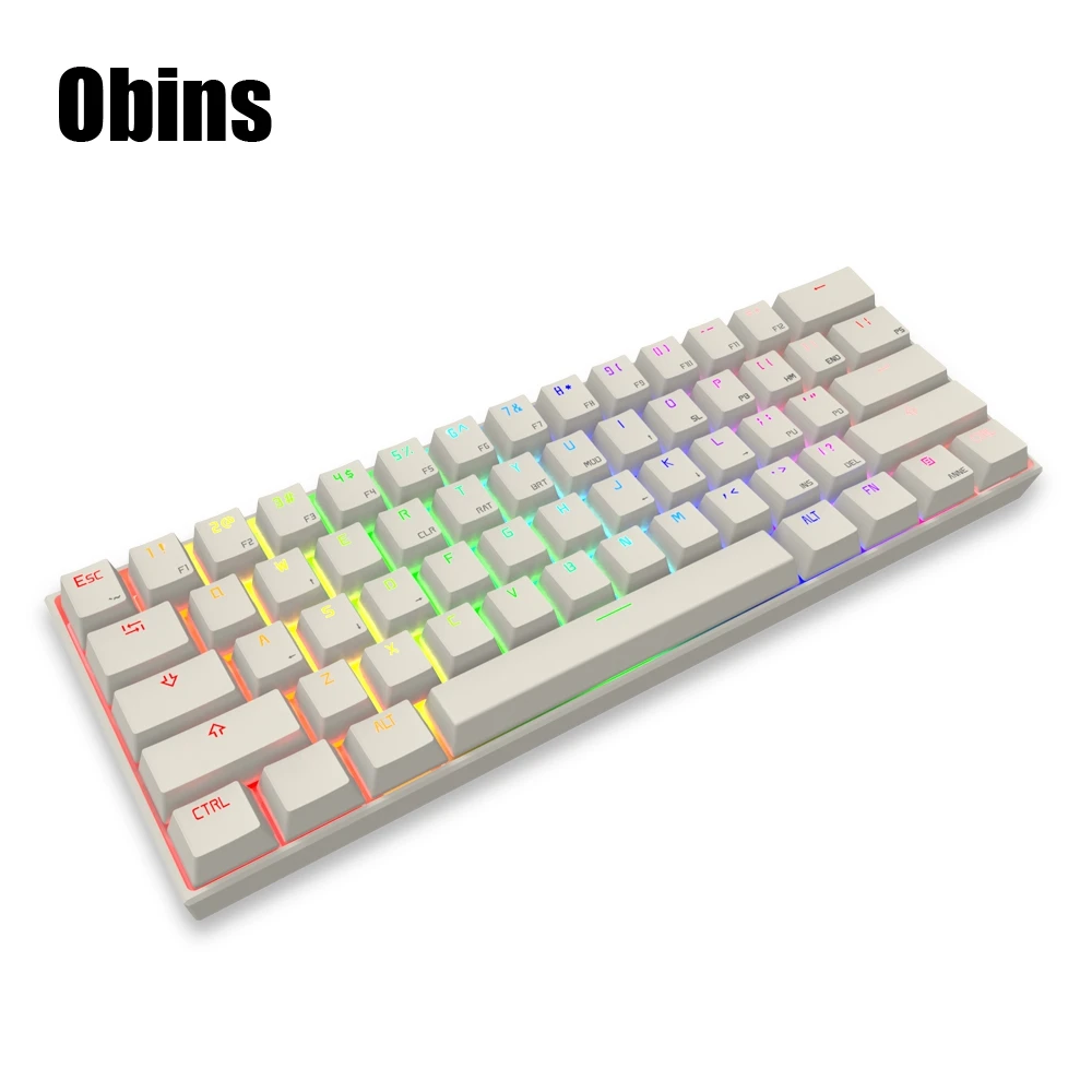 Оригинальный Obins Anne Pro проводной механическая клавиатура с RGB подсветкой