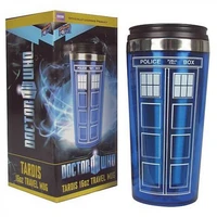 doctor dr who tardis coffee bottle with lid coffee cup stainless steel thermos interior bottles 450ml creative gifts fast post