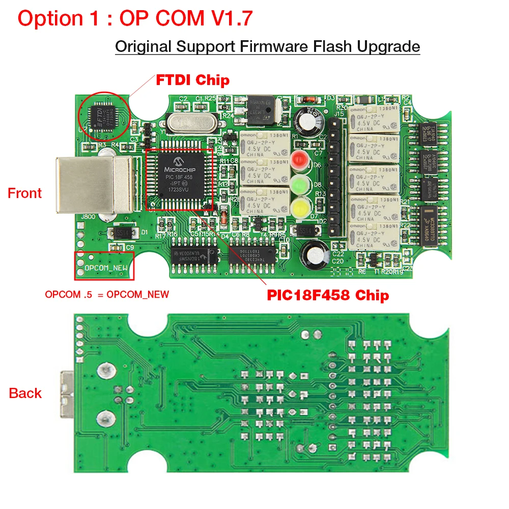 Лучший OBD 2 OPCOM V1.70 OP COM для диагностики автомобилей Opel сканер Опель реальный PIC18f458
