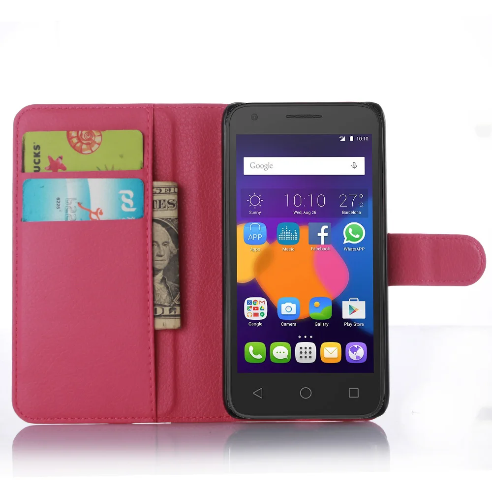 Cyboris чехол для Alcatel One Touch 5015D Pop 3 5 0 Чехол Флип личи кобура из искусственной кожи с
