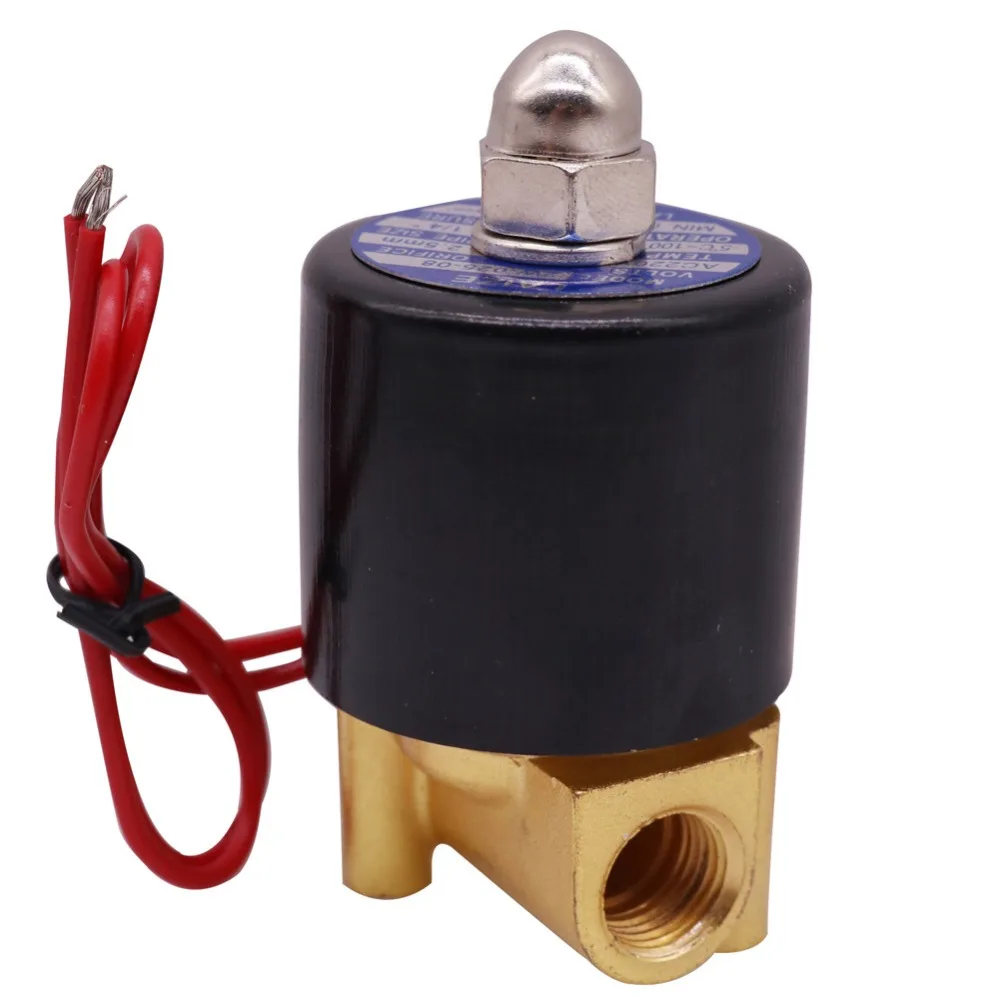 

1 Pcs Electromagnetic Valve AC220V/DC12V/DC24V DN15 1/2'' Electric Normal Closed Valve for Water Oil Air Gas Accessories