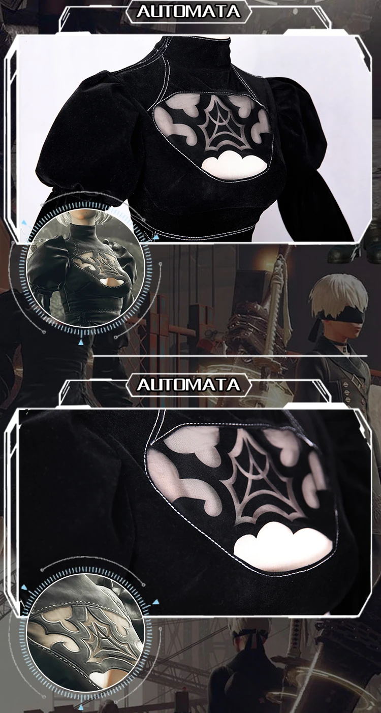 DokiDoki-SR игра для косплея NieR: Automata 2B Косплей йоркха № 2 Тип B Женский костюм на Хэллоуин NieR Automata