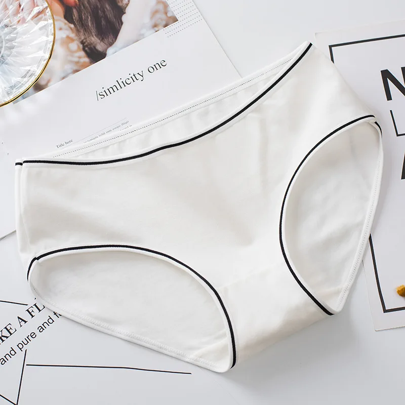 

cotton ladies underwear waist breathable solid color simple waist solid color underwear women women plus size