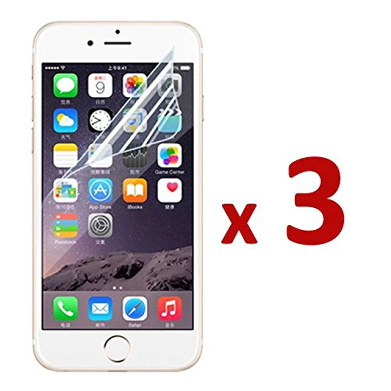 3 шт./лот, Ультра прозрачная пластиковая защитная пленка для iPhone 4, 4S, 5, 5S, SE, 6, 6 S, 7, 8 Plus, X Ten, 10