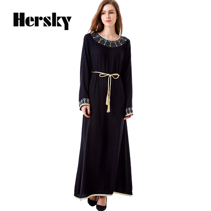 Мода Abayas последние Большие размеры турецкий мусульманский Для женщин со