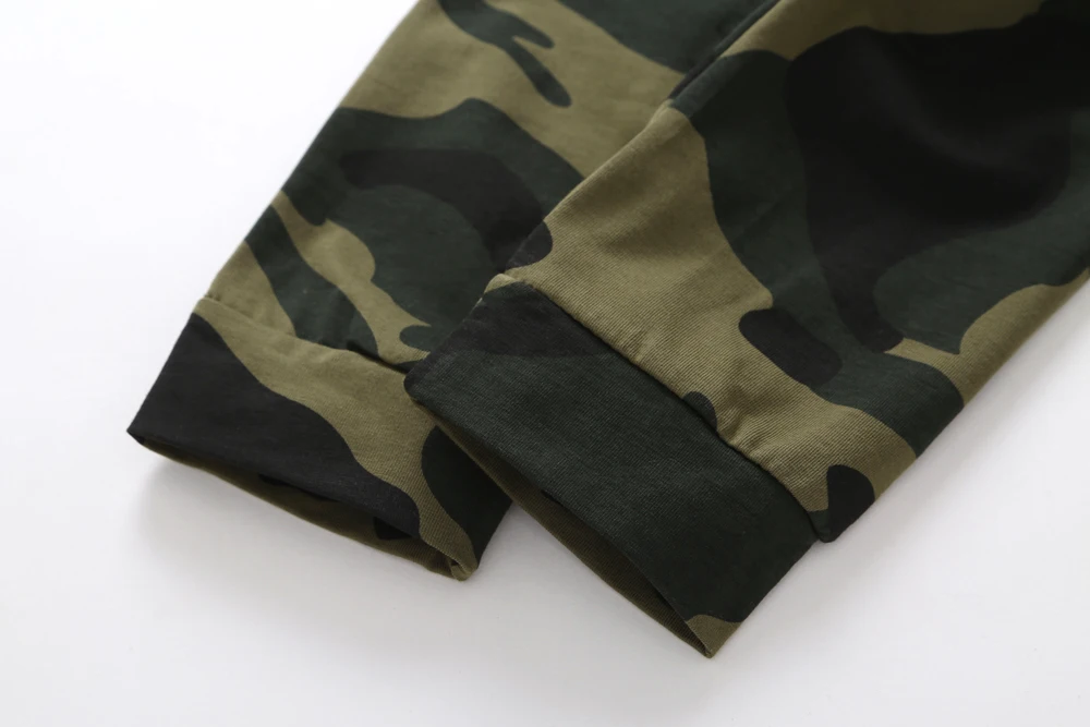 Осенняя одежда для новорожденных мальчиков и девочек хлопковая камуфляжная