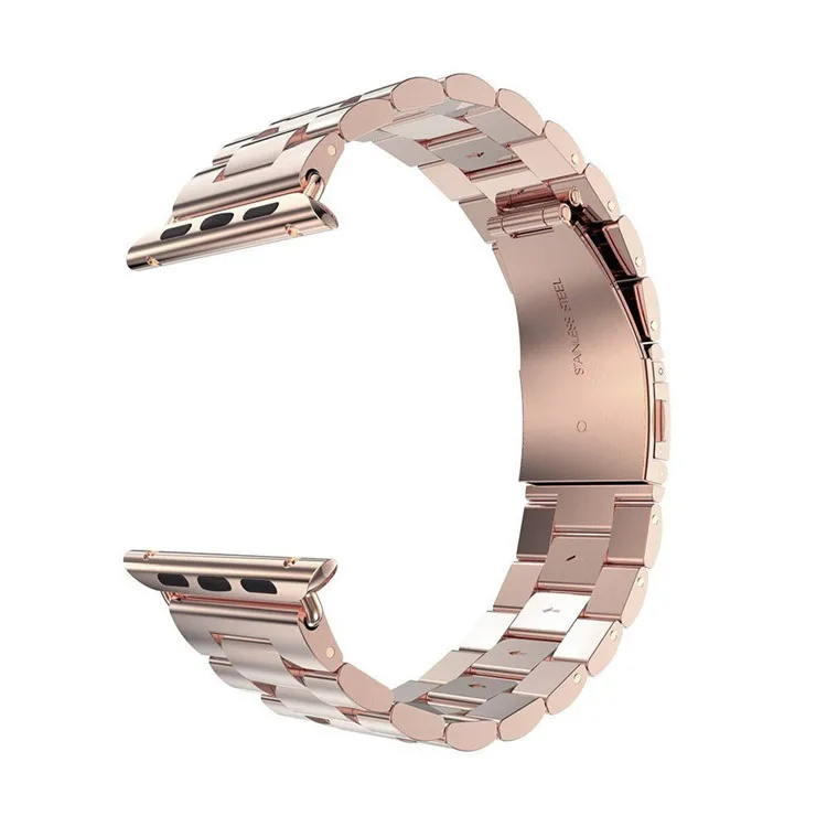 Модный ремешок из нержавеющей стали для Apple Watch band series 4 мм 44 мм/мм 40 мм iWatch 3 2 1 мм 42 мм/мм 38 мм металлический браслет Ссылка браслет ремень