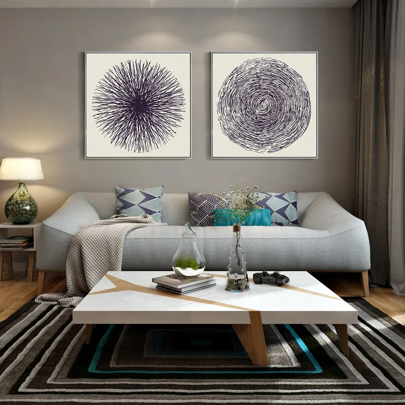 Modern Canvas Painting Abstract Nordic Posters Large Tree Rings Pictures Prints Art Wall for Bedroom Home Decor No Frame quadro | Дом и сад