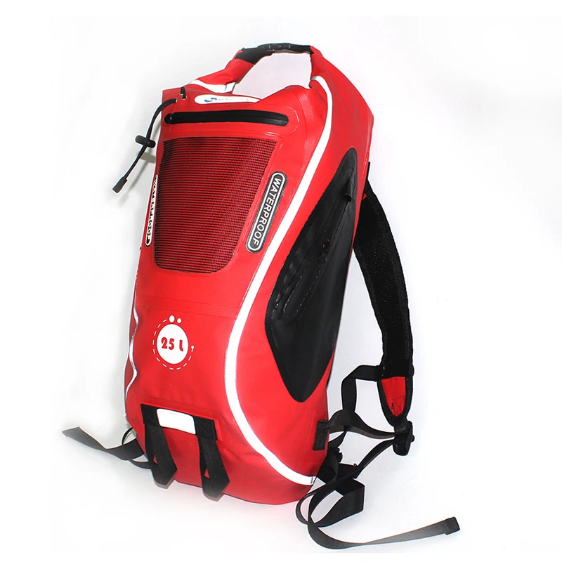 25L Big Capacity Reflective Profession Hiking Backpack Waterproof PVC Travel Bags Functional Beach River Tracing Sailing Dry Bag