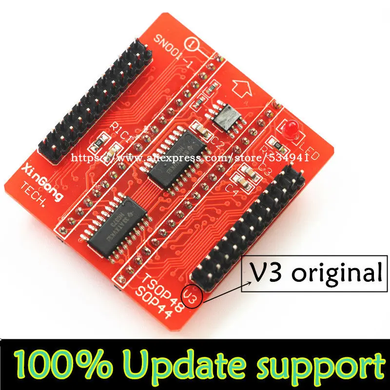 100% оригинальный V3 TSOP48 IC адаптер + SOP44 для MiniPro TL866CS TL866A TL866II PLUS универсальный