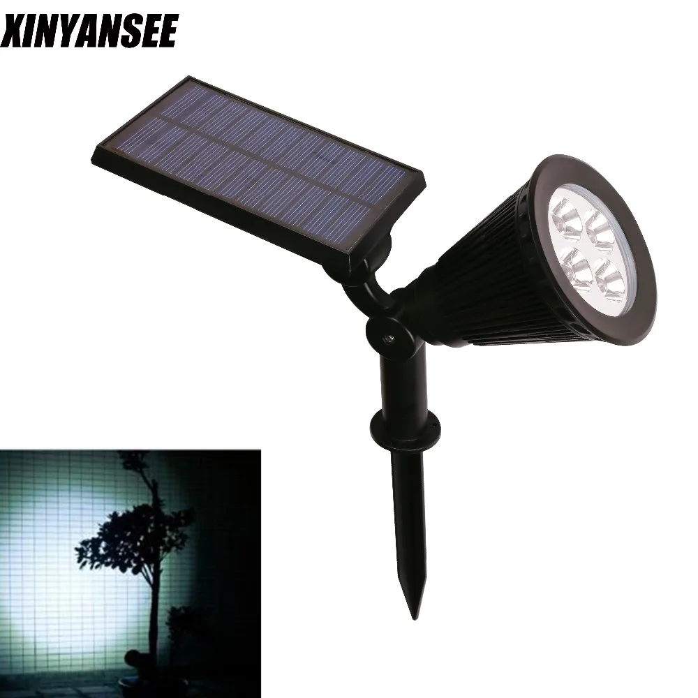 XINYANSEE Солнечная прожекторная лампа водонепроницаемый IP65 Наружное освещение 4LED
