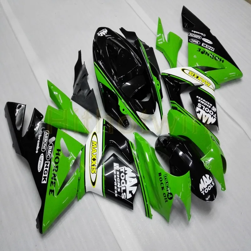 Пользовательские мотоцикла на одно изделие для ZX10R 2004 2005 ZX 10R + 5 подарки зеленые ABS