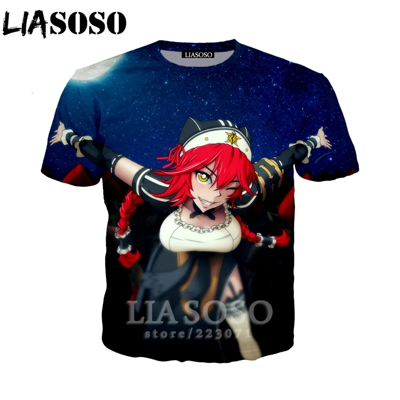 LIASOSO Летний Новый Модный свитшот для мужчин и женщин с 3D принтом персонаж аниме