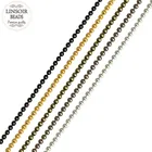 10 млот LINSOIR, цепочка из шариков 2,43,2 мм для изготовления бижутерии, браслетов, ожерелий, золотистогосеребристогочерного цвета