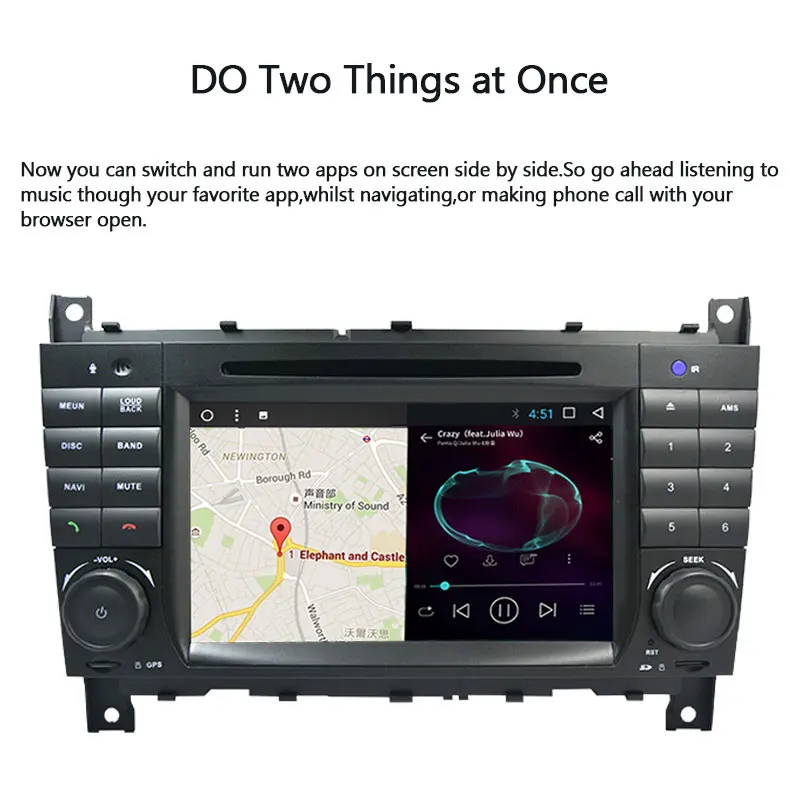 Автомобильный DVD плеер Xonrich Авторадио 2 Din с GPS для Mercedes/Benz/Sprinter/Vito/Viano/W203/A180/W906/W311A
