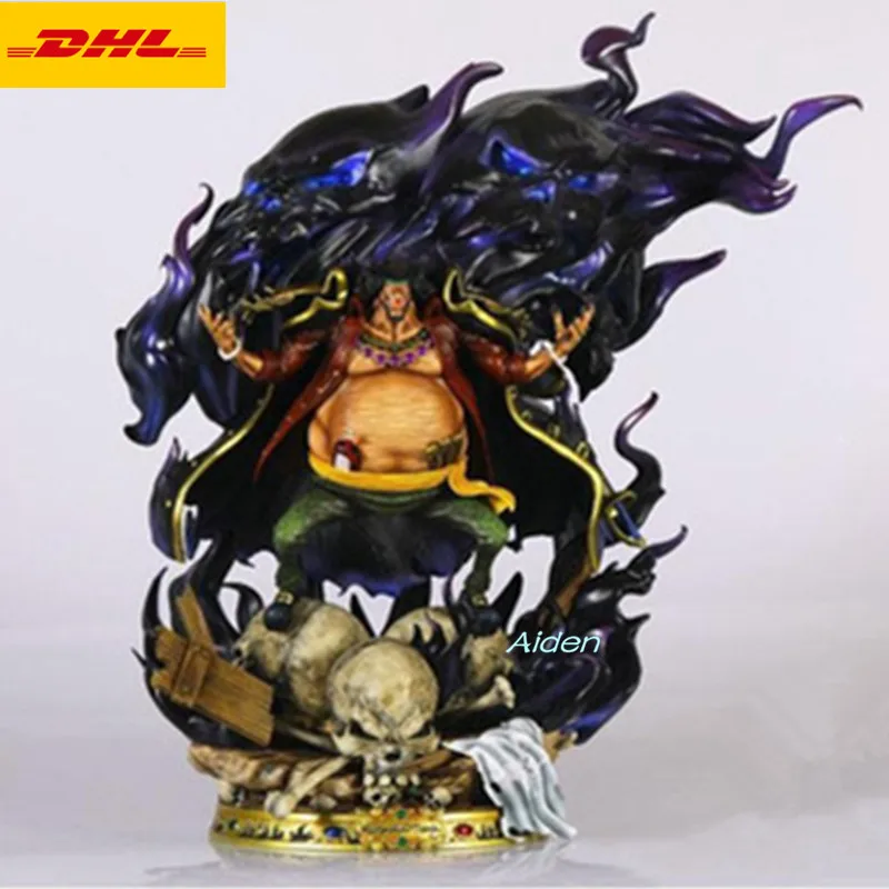 

22" ONE PIECE Statue Blackbeard Pirates Bust Four Emperors Full-Length Portrait Marshall D.Teach GK Action Figure Toy 55CM B1545