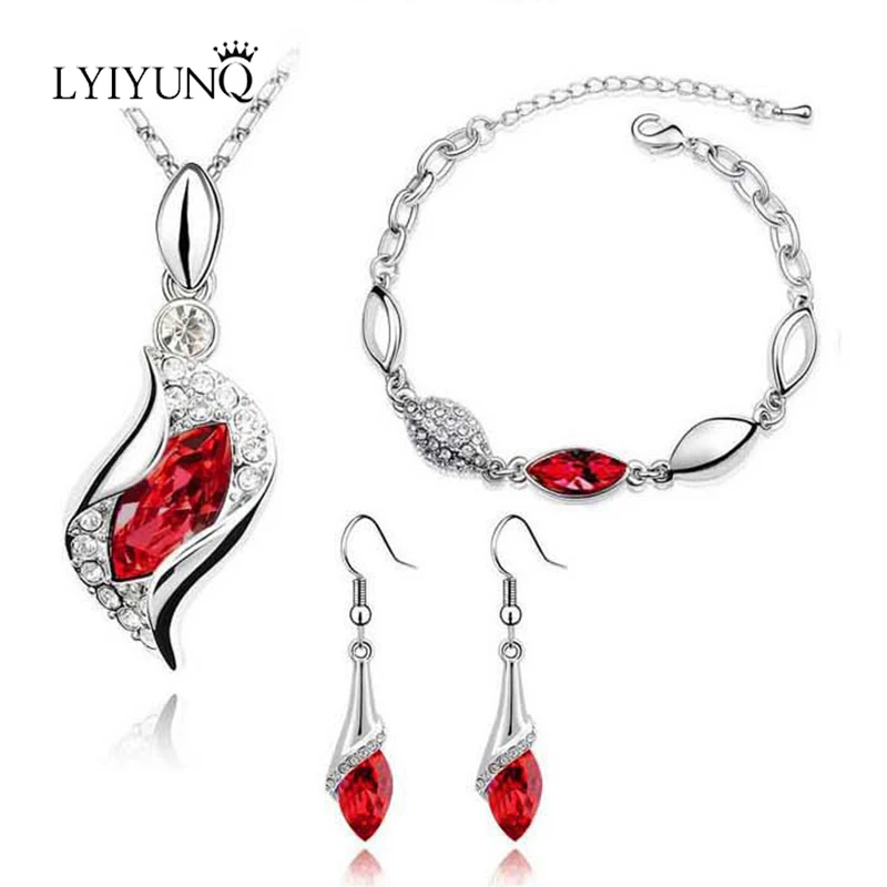 Женский ювелирный комплект из колье и серёг серебра 925 пробы|jewelry sets for women|necklace