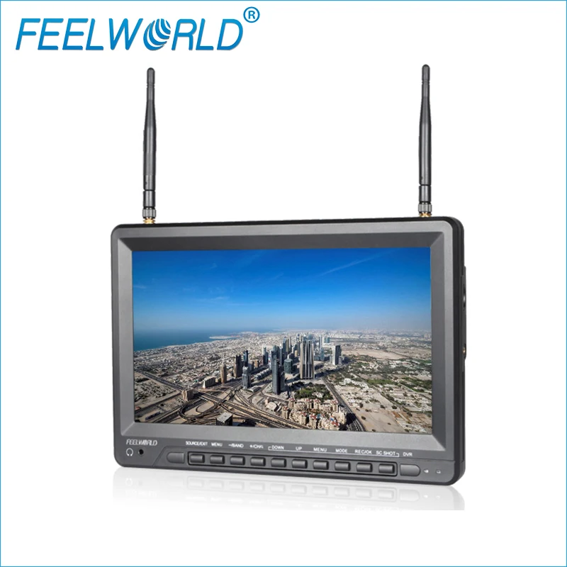 Feelworld PVR1032 10 1 дюймовый IPS HD FPV монитор с DVR встроенной батареей двойной 5 8G 40CH