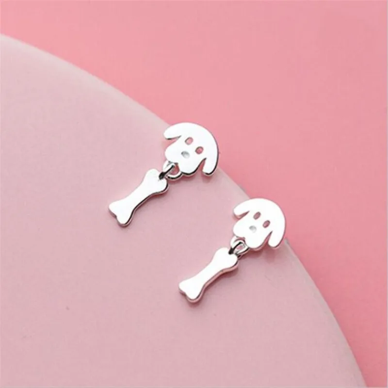 Серьги гвоздики LULU PIG из серебра 925 пробы Корейская версия модные милые серьги для