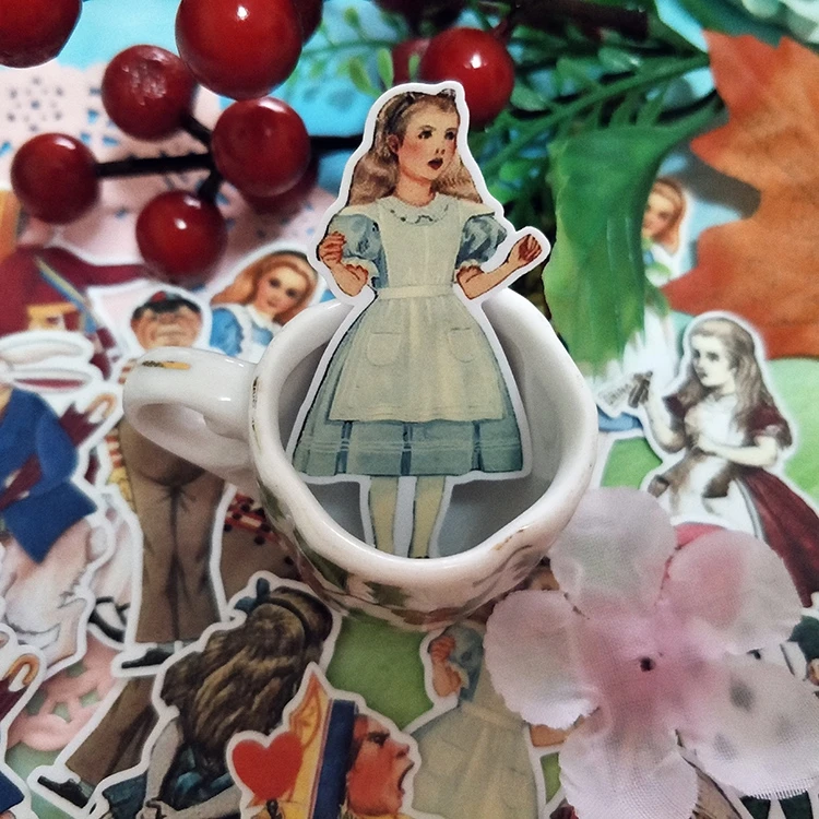 Милые наклейки Alice Girl для детей DIY Скрапбукинг альбом журнал поделки декоративная винтажная упаковка наклеек DIY Фотоальбомы
