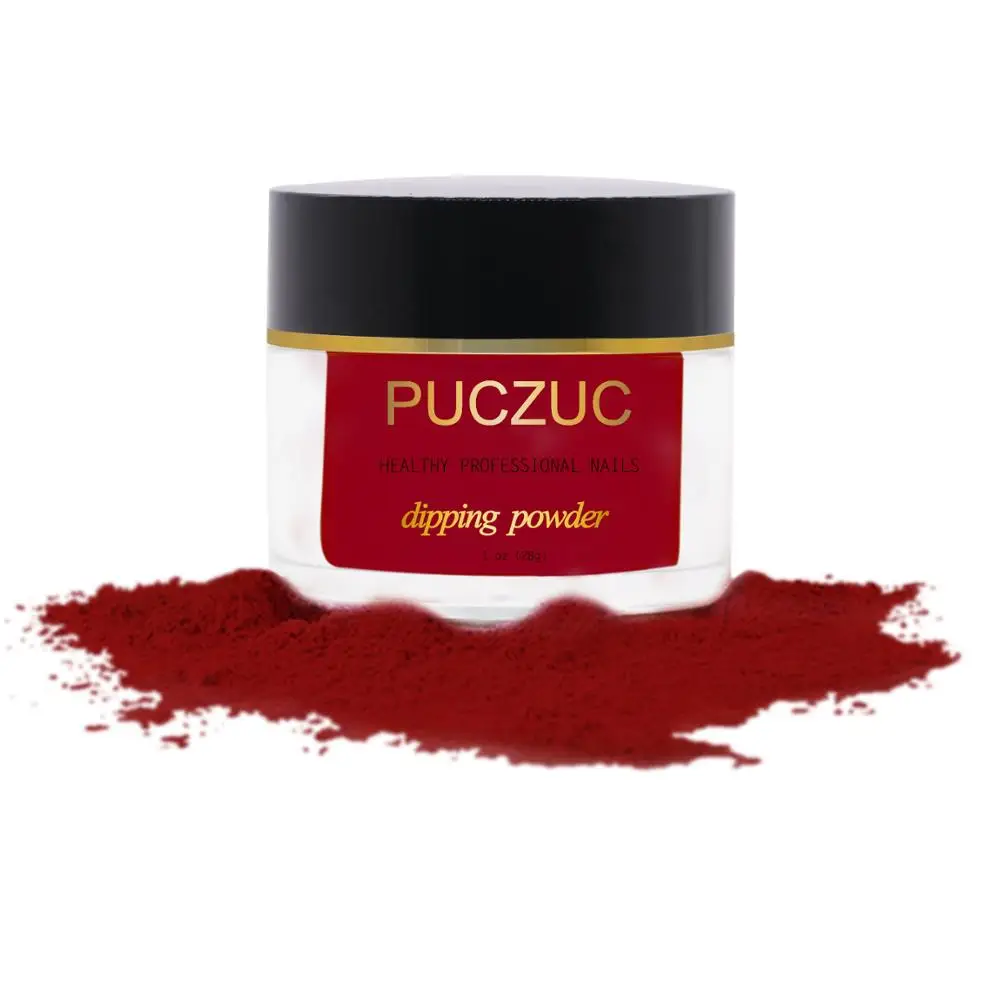 P010-1OZ PUCZUC 1 OZ Full Set Dipping Powder Base Top Coat Kits DIY Dip Nail Powder Manicure Set Brush Saver Powder - Цвет: P010-1OZ