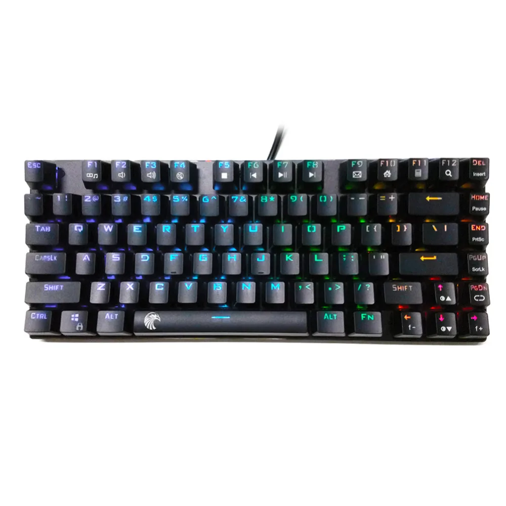 Механическая клавиатура TKL линейные черные переключатели 81 клавиша RGB