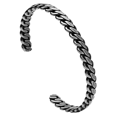 retro black Mcllroy, новинка, античное серебро, титановая сталь, Браслет-манжета для женщин и мужчин, витые браслеты и браслеты, Femme, модные ювелирные изделия - Окраска металла: retro black