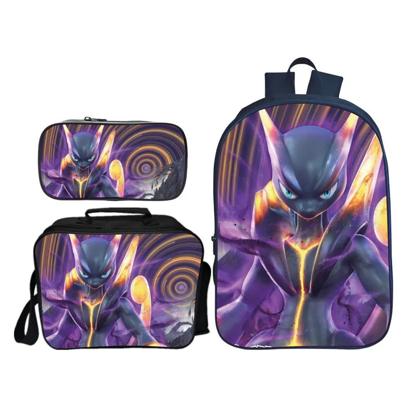 Новое поступление, 3 шт./компл., школьный рюкзак Pokken Tournament для детей, повседневные школьные ранцы для мальчиков и девочек, подарок Mochila
