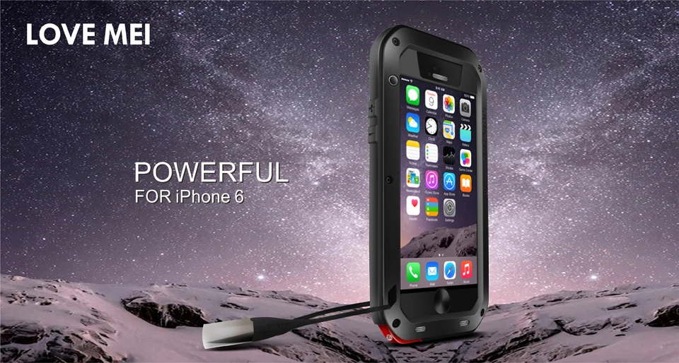 Оригинальный мощный чехол Love Mei для Apple iPhone 6 водонепроницаемый ударопрочный