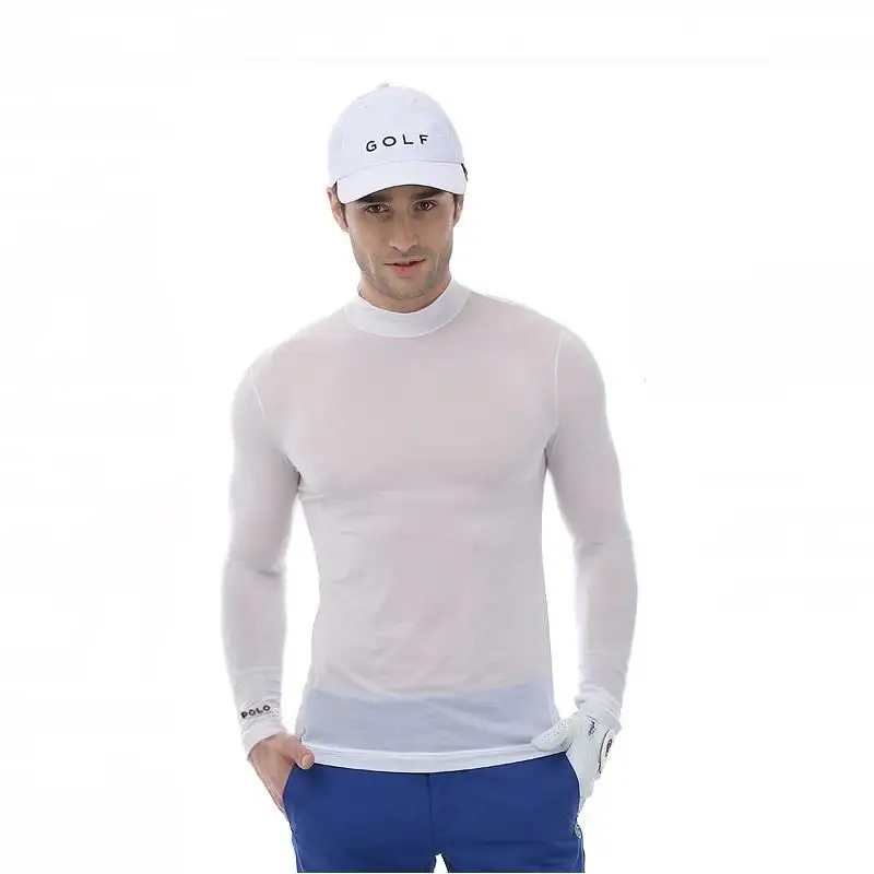 Аутентичные поло Для мужчин футболка с длинными рукавами ультра-тонких сжатия