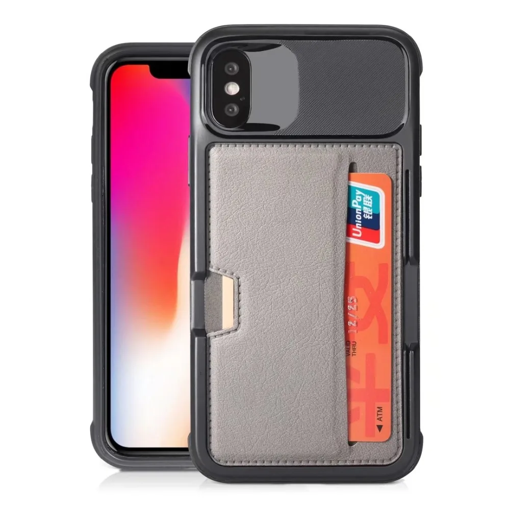 Чехол Кошелек из ПУ кожи для iPhone X 6 6s 7 8 plus|Бамперы| |