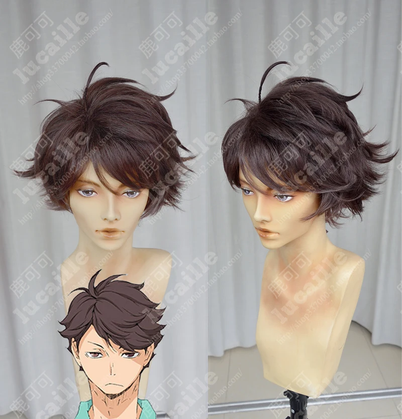 Аниме Haikyu! Oikawa Tooru косой толстый и пушистый парик для косплея | Тематическая